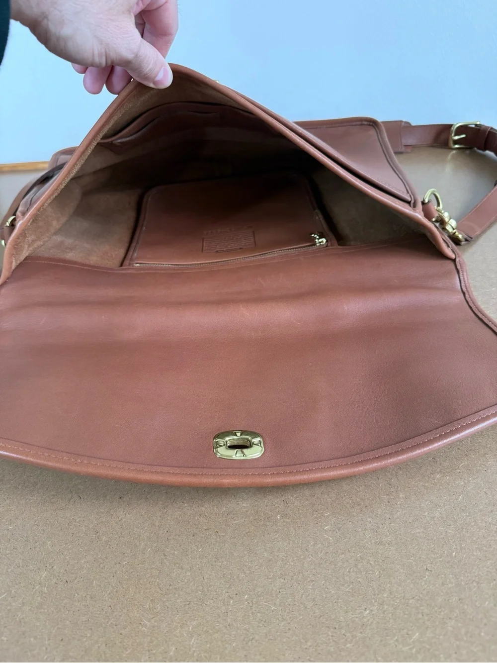 Coach leather messenger